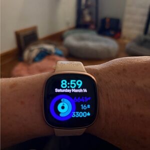 fitbit Pink Smartwatch with Color Activity Display